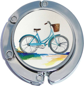 Bicycle Paint Watercolor Foldable Purse Hanger