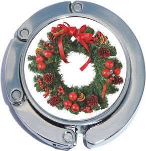 Christmas Wreath Foldable Purse Hanger