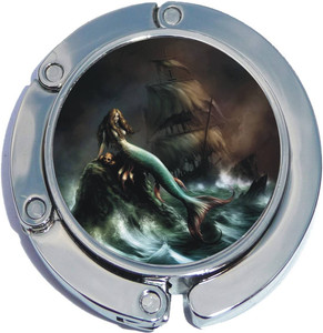 Mermaid with Ship Foldable Purse Hanger