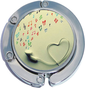 Headphones Music Notes Foldable Purse Hanger