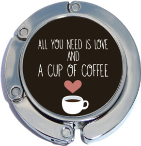 All You need is Love and Coffee Foldable Purse Hanger