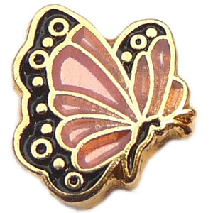 June Butterfly Goldtone Floating Locket Charm June Butterfly Goldtone Floating Locket Charm