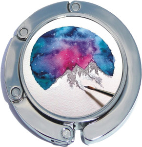 Watercolor Mountains Foldable Purse Hanger