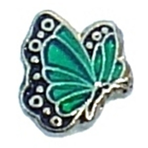May Butterfly Silvertone Floating Locket Charm May Butterfly Silvertone Floating Locket Charm