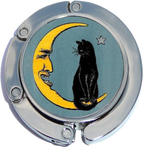 Cat and Moon Foldable Purse Hanger