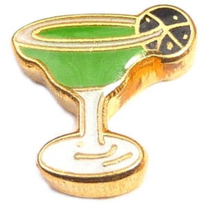 Margarita Drink Floating Locket Charm Margarita Drink Floating Locket Charm