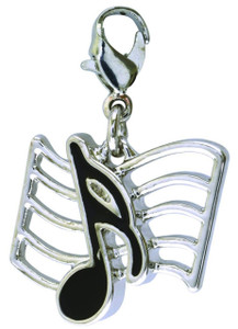 Music Note Enamel Dangle