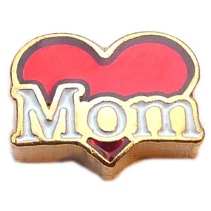 Mom With Heart Floating Locket Charm Mom With Heart Floating Locket Charm