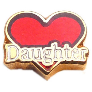 Daughter With Heart Floating Locket Charm Daughter With Heart Floating Locket Charm