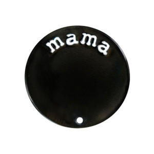Mama Plate in Black for 25mm Locket