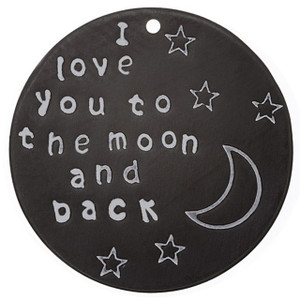 To the Moon and Back Plate in Black for 30mm Locket To the Moon and Back Plate in Black for 30mm Locket