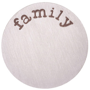 Family Plate in Silver for 30mm Locket