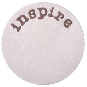 Inspire Plate in Silver for 30mm Locket