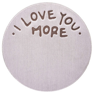 Love You More Plate in Silver for 30mm Locket
