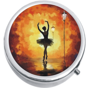 Ballerina Silhouette Medical Pill Box