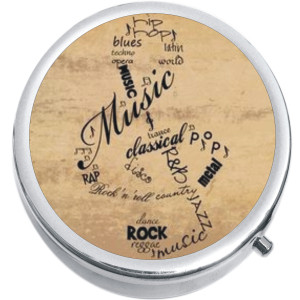 Music Notes Treble Clef Medical Pill Box