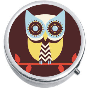 Colorful Owl Medical Pill Box