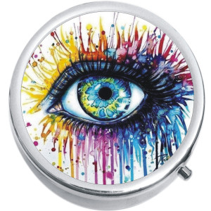 Watercolor Eye Medical Pill Box