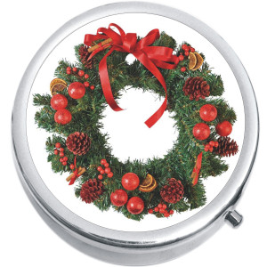 Christmas Wreath Medical Pill Box