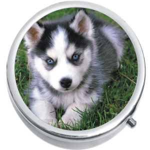 Husky Puppy Dog Medical Pill Box