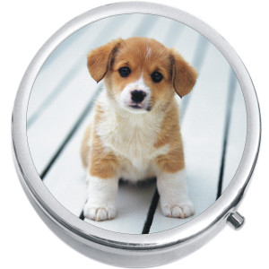 Corgi Puppy Dog Medical Pill Box