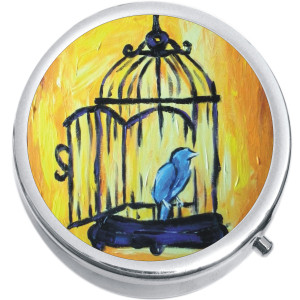 Bird Cage Bluebird Medical Pill Box