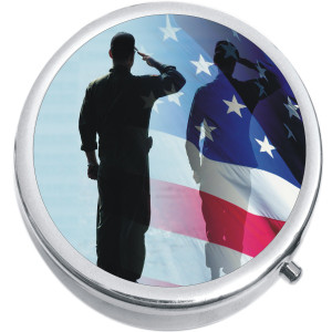 US Flag Salute Medical Pill Box
