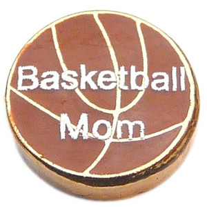 Basketball Mom Floating Locket Charm Basketball Mom Floating Locket Charm