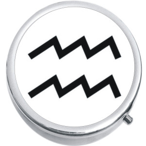 Aquarius Zodiac Medical Pill Box