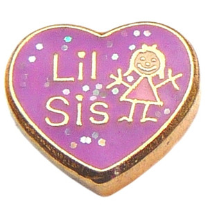 Lil Sis Floating Locket Charm Lil Sis Floating Locket Charm