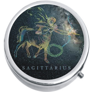Sagittarius Zodiac Stars Medical Pill Box