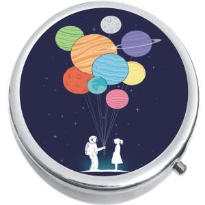 Astronaut Planet Bouquet Medical Pill Box