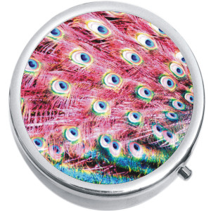 Peacock Feathers Medical Pill Box