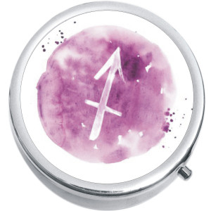 Watercolor Sagittarius Medical Pill Box