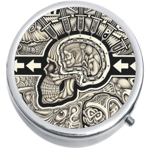 The Conscious Existence Skull Medical Pill Box