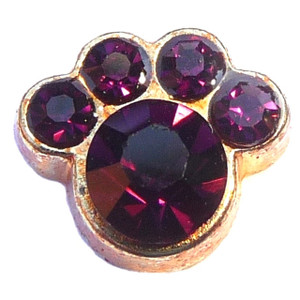 February Paw Goldtone Floating Locket Charm February Paw Goldtone Floating Locket Charm