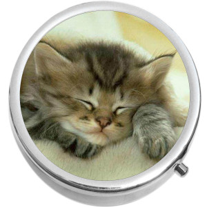 Napping Kitty Cat Pill Box