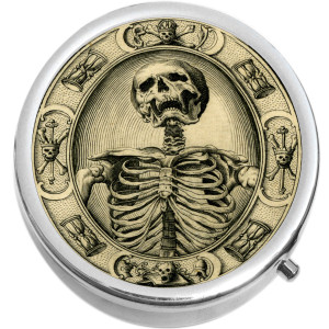 Vintage Skeleton Pill Box