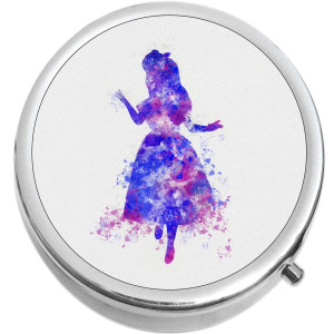 Alice in Wonderland Watercolor Pill Box Alice in Wonderland Watercolor Pill Box