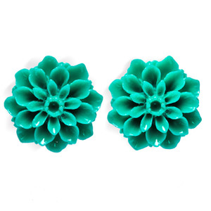 Flower Earrings Seafoam Green Dahlia