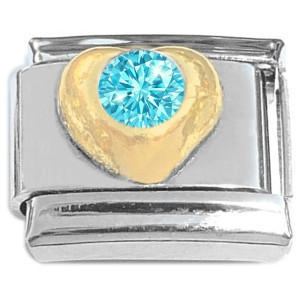 Small Heart December Italian Charm