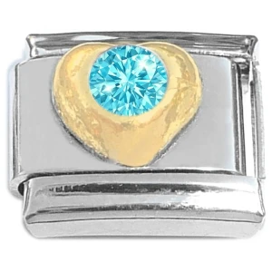 Small Heart December Italian Charm