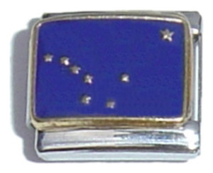 Alaska State Flag Italian Charm Alaska State Flag Italian Charm