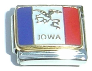 Iowa State Flag Italian Charm Iowa State Flag Italian Charm