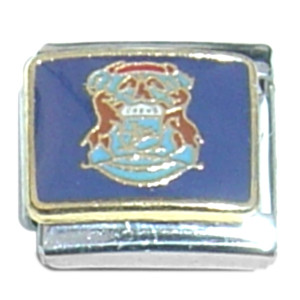 Michigan State Flag Italian Charm Michigan State Flag Italian Charm