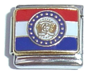 Missouri State Flag Italian Charm Missouri State Flag Italian Charm