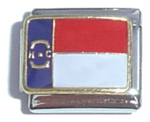 North Carolina State Flag Italian Charm North Carolina State Flag Italian Charm
