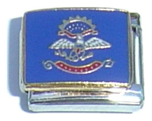 North Dakota State Flag Italian Charm