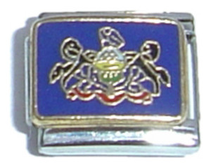 Pennsylvania State Flag Italian Charm Pennsylvania State Flag Italian Charm