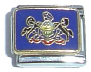 Pennsylvania State Flag Italian Charm